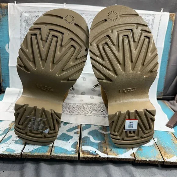 NEW UGG Classic Twin Seam New Heights Side ZIP Boot Chestnut 1158313 Womens 10 - Picture 6 of 8